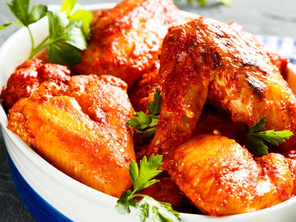 tandoori spicy chicken wings starter
