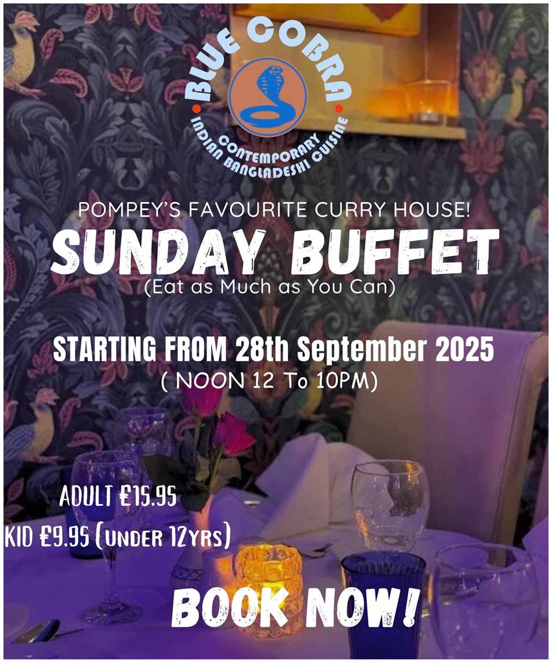 Blue Cobra Portsmouth, Buffet